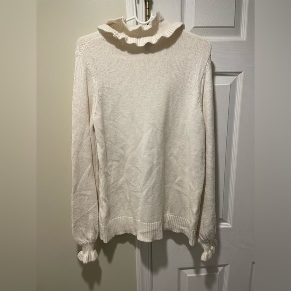 Studio Park Cream Ruffle Sweater - Picture 3 of 3